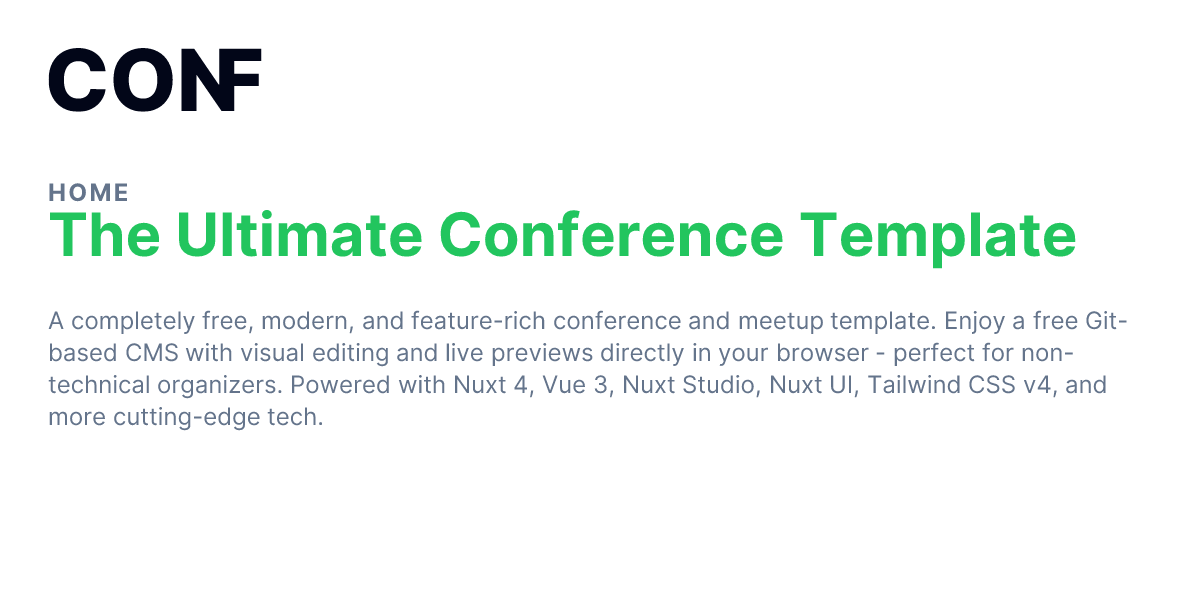 The Ultimate Conference Template
